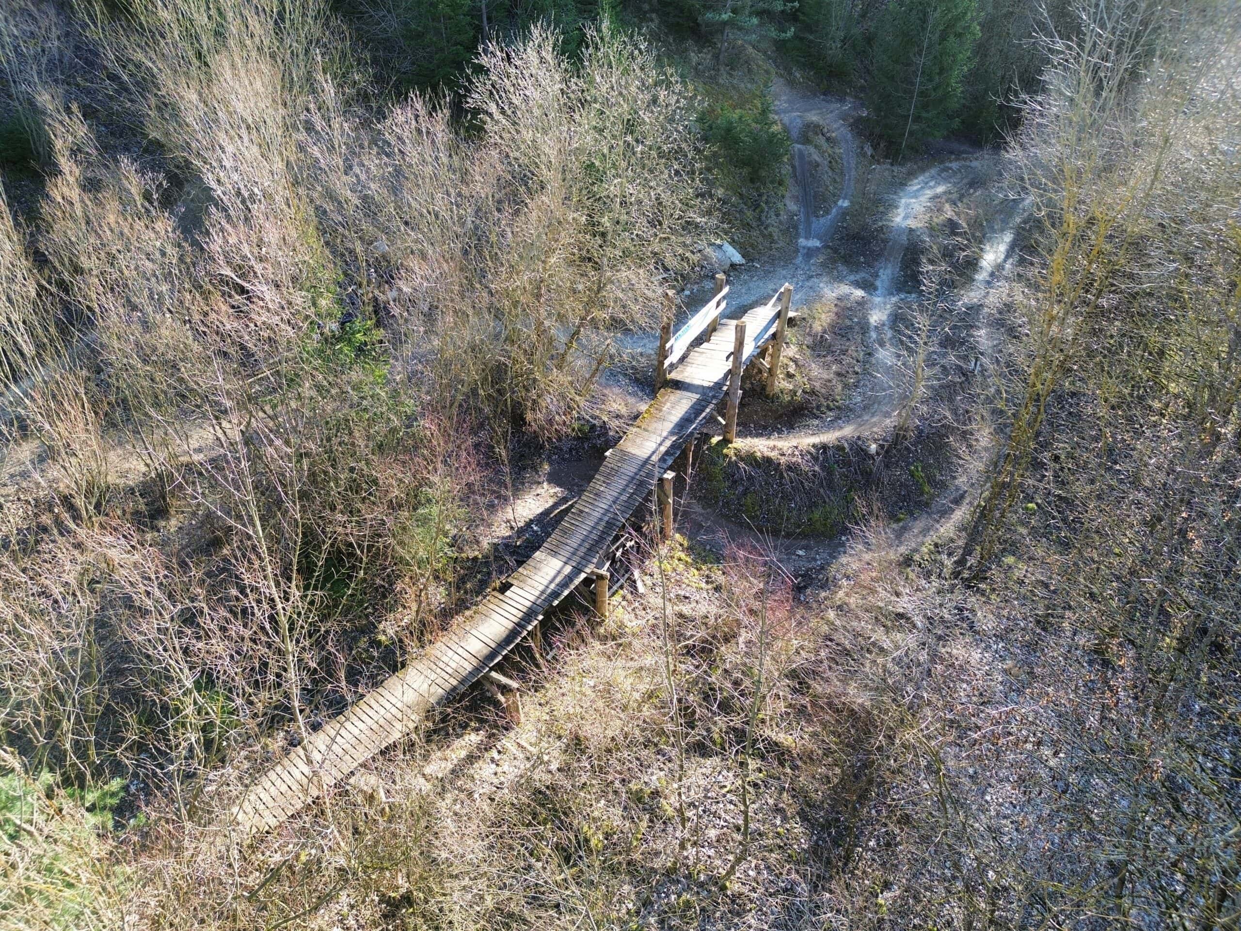 Brücke am SWU Trail Blaustein